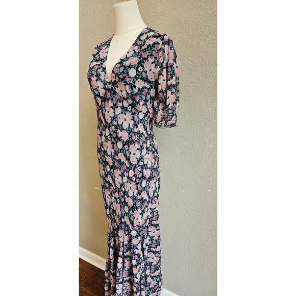 Saylor Alana Georgette‎ Floral Maxi Dress Women’s Flowy Nordstrom SMALL - Picture 4 of 10